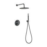 THERMOSTATIC SHOWER SET RECESSED BLESS BLACK GUN METAL