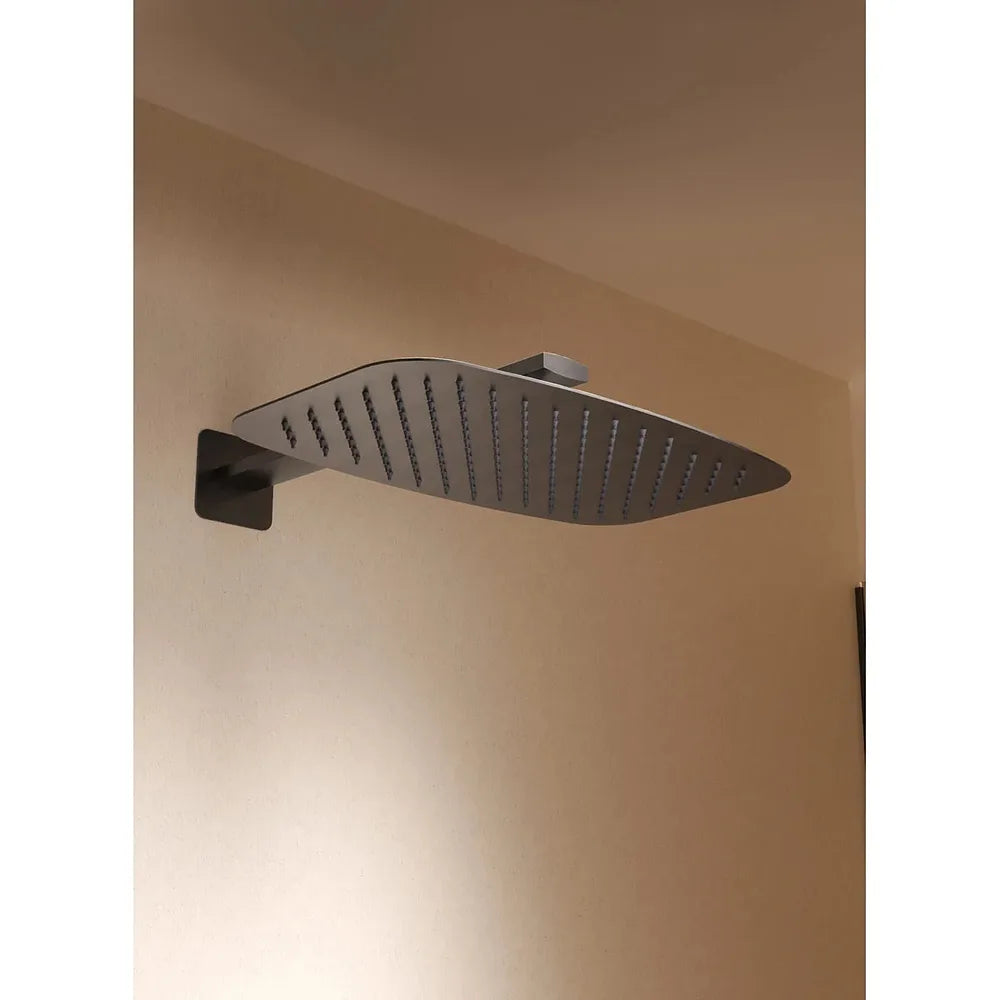 Plano o detalle técnico de Conjunto ducha termostático empotrado Firenze negro mate Imex (vista 5)