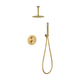 THERMOSTATIC SHOWER SET RECESSED PALAU BRUSHED GOLD