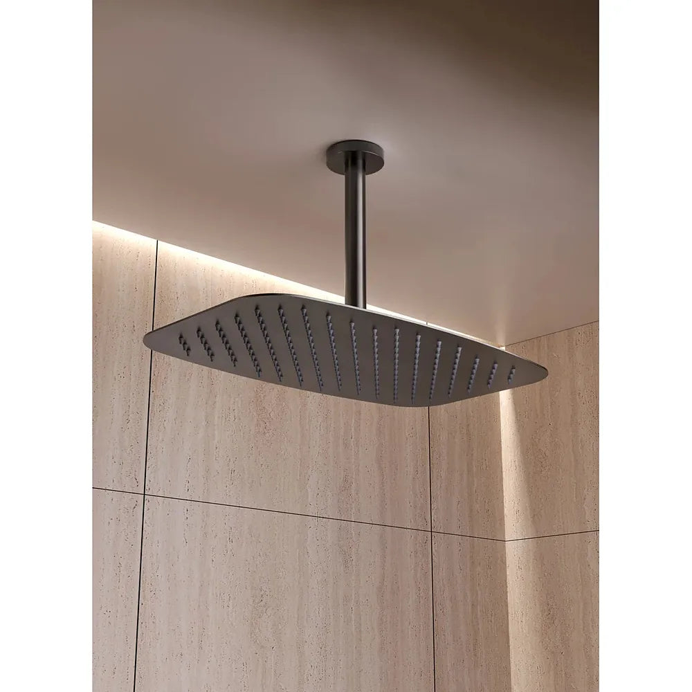 Plano o detalle técnico de Conjunto ducha termostático empotrado Sassari black gun metal Imex (vista 4)