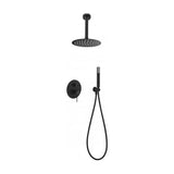 Shower set with matte black finish and built in modern design, top Line by Imex