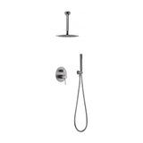 Modern built in shower set brushed nickel finish top Line by Imex