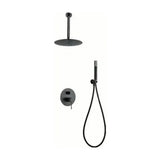 Recessed shower set modern Black Gun Metal finish top Line by Imex
