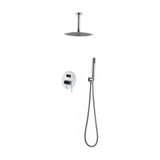 Chrome recessed shower set with modern design, top Line by Imex