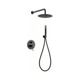 Set doccia con design incassato in finitura black gun metal Line di Imex