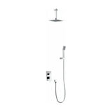 Chrome wall mounted shower set modern design berlín Dublin by Imex