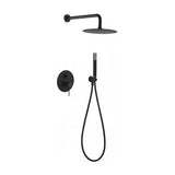 Set doccia a parete con design incassato in finitura nero opaco Line di Imex