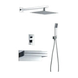 Chrome bath and shower set with modern design and chrome finish Java by Imex