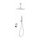Conjunto de duche termostático de 3 módulos IMEX HIDRA GPF036 com design moderno e acabamento cromado feroz.
