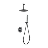 Imex Salerno 2-Way Built-In Gun Metal Thermo Shower