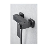 IMEX PISA BDP048-5BGM Mitigeur monocommande avec poignée et flexible pour douche en laiton avec finition pisa noir métallisé