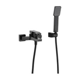 Single lever bath and shower faucet in brass with metallic black finish Art by Imex