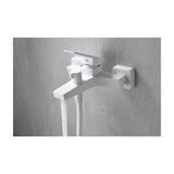 Torneira monocomando de banheira e duche IMEX ART BDAR025-4BL em latão com acabamento branco mate art
