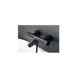 Thermostatic bathtub and shower mixer, solid brass, matte black finish Genova by Imex