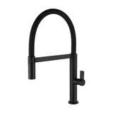 Black matte high arc kitchen faucet with pull out hose, Laos by Imex
