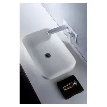 Vista principal de Grifo de acabado blanco mate monomando de pared con cartuchos cerámicos de 35 mm Suiza de Imex