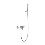 Mitigeur thermostatique bain-douche de design moderne finition nickel brossé Line Imex