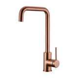 Grifo de cocina monomando con cartucho cerámico de ø 35 mm de acabado oro rosa cepillado Loira de Imex