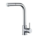 Kitchen faucet single lever high arc spout with pull out hose and handheld spray chrome Malta by Imex