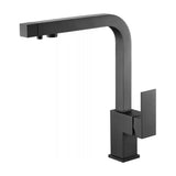 Kitchen faucet single lever high spout reverse osmosis compatible black matte, Capri by Imex