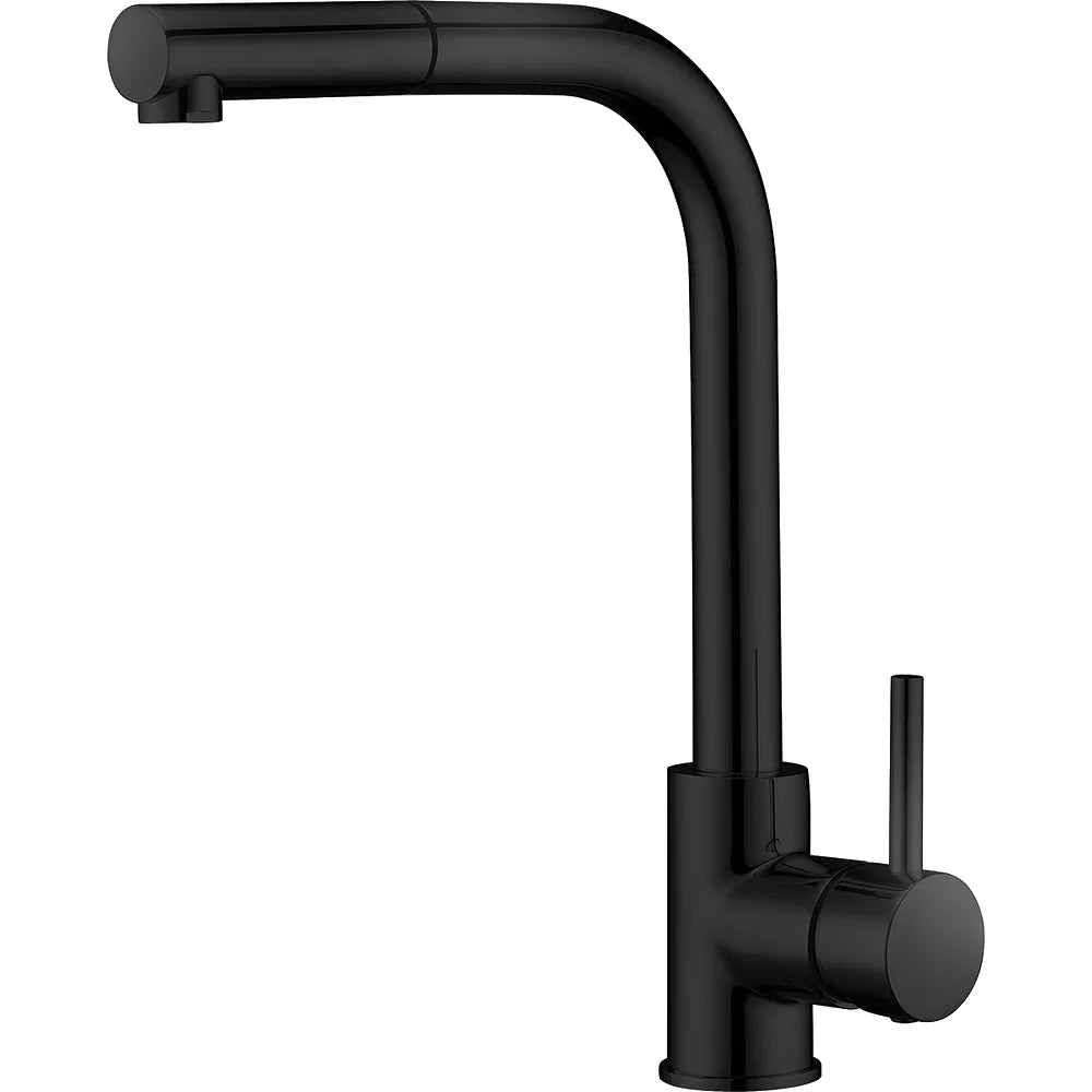 Grifo de cocina monomando extraíble con acabado en color negro mate Malta Imex Imex