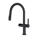 Grifo de cocina monomando extraíble con sensor de movimiento y panel digital de acabado negro mate Turin de Imex