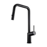 Grifo de cocina monomando extraíble con difusor doble jet de acabado negro mate Bonn de Imex