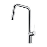 Pull out kitchen faucet single lever dual spray chrome finish Bonn by Imex