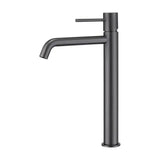 Grifo de lavabo alto cartucho cerámico de 25 mm fabricado en latón con acabado black gun metal Monza de Imex