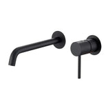 Rubinetto lavabo monocomando incasso in ottone nero opaco senza scatola da incasso Monza di Imex