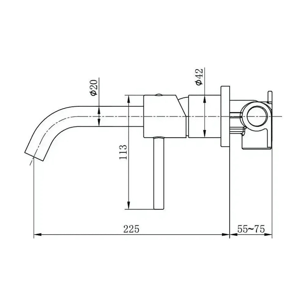 Detalle de acabado y materiales de Grifo de lavabo monomando empotrado en latón negro mate sin caja de registro Monza de Imex