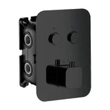 Miscelatore doccia incasso termostatico quadrato 2 vie design moderno finitura nero opaco di Imex