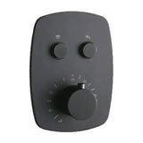 Thermostatic Recessed Shower Valve 2 Way Brass Matte Black by Imex