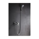 Torneira misturadora monocomando IMEX ROMA BDR001-5 com mangueira de duche em latão com acabamento cromado sem corte.