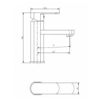 Detalle de acabado y materiales de Grifo monomando cromado para lavabo con rótula orientable 14,5x18,5 cm Liverpool de Imex