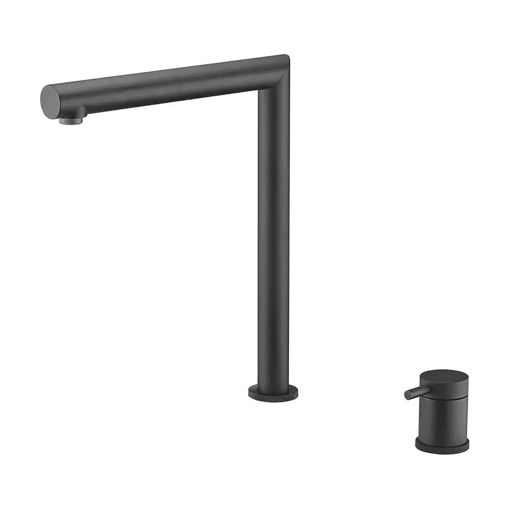 Grifo monomando de cocina con caño plegable de latón y de acabado negro mate Itaca de Imex Imex