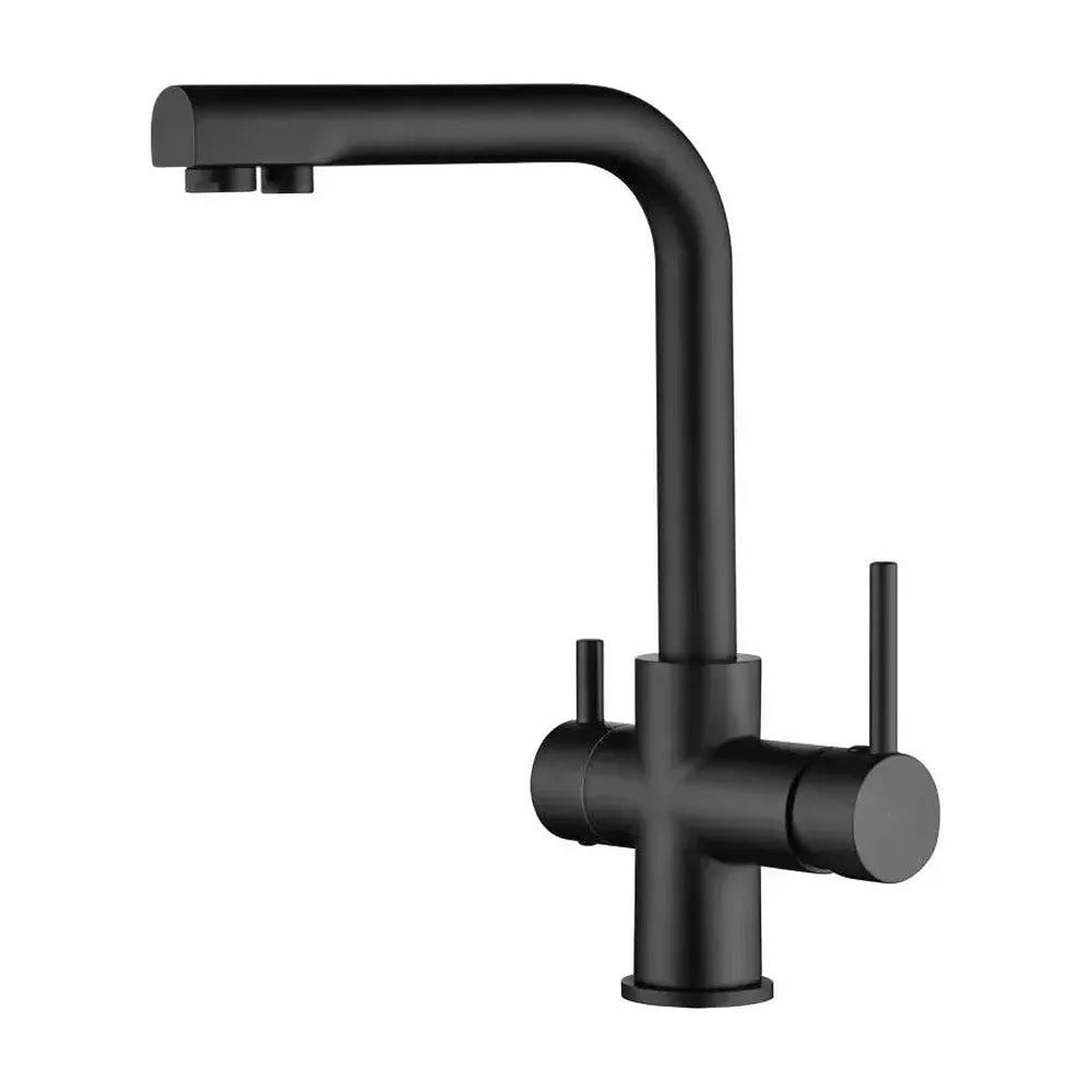 Grifo monomando de cocina con ósmosis hecho de latón acabado negro mate Marsella de Imex Imex