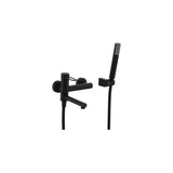 Wall mounted single handle bathtub faucet brass matte black finish Milos by Imex