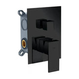 Wall mounted single lever shower mixer 2 way matte black brass by Imex