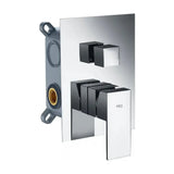 Concealed single lever 2 way shower mixer brass chrome finish by Imex