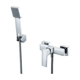 Single lever wall mounted shower faucet in brass with chrome finish Bali by Imex