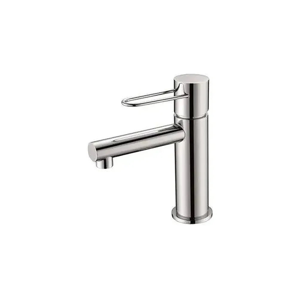 Grifo monomando para lavabo con cierre cerámico de diseño moderno y acabado cromado Milos de Imex Imex