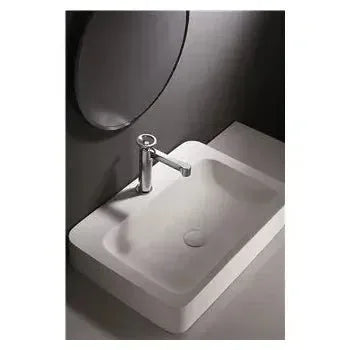 Vista principal de Grifo monomando para lavabo fabricado en latón con cierre cerámico de acabado cromado Olimpo de Imex