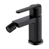 Rubinetto monocomando da appoggio per bidet in ottone con finitura nero opaco Roma di Imex
