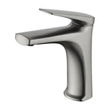 Stainless steel single lever basin faucet satin finish Delos by Imex