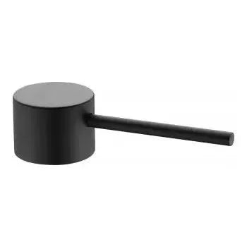 Detalle de funcionamiento de Grifo negro mate para lavabo fabricado en latón con discos de cerámica Milos de Imex