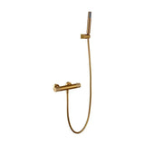 Thermostatic shower faucet brushed gold elegant design Line by Imex