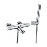 IMEX LINE BTD038-4 robinet de douche thermostatique rond en laiton avec ligne de finition chromée