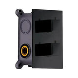 Thermostatic Shower Mixer Recessed 2 Way Design Matte Black Finish by Imex