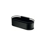 Front soap dish with elegant design S304 stainless steel matte black Anga by Imex